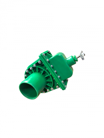 Preview: PVC Combi-Ventil Schieberpl.-Spindel aus V4A  - 110mm x 110mm (KSxKS) - PN4